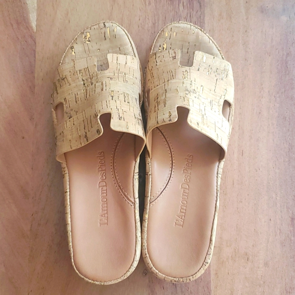 L'AmourDesPieds Cork Sandals Size 7